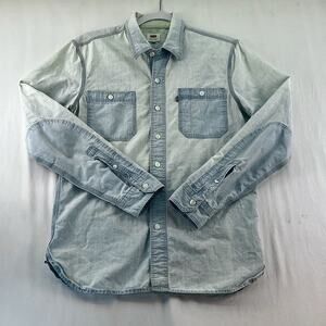 Levi’s San Francisco Womens S Blue Chambray Shirt Dual Pocket Button Front